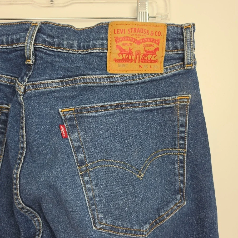 Levi's 505 Jeans Men's Size 36x30 Blue Straight Leg